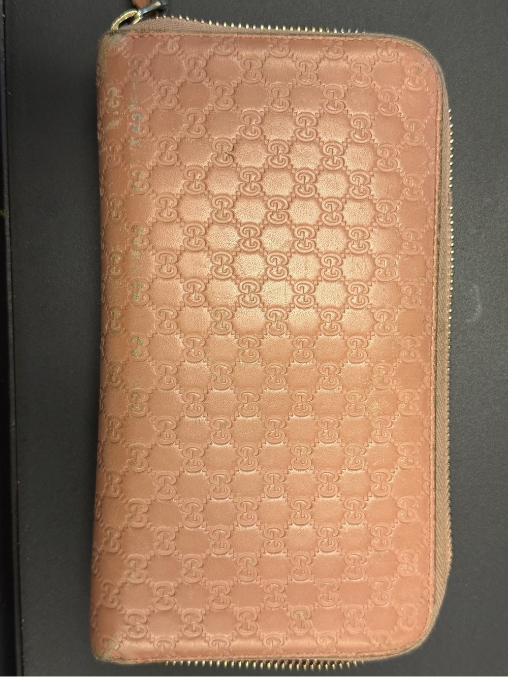 Authentic Gucci Pink GG Microguccissima Zip Around Wallet - Picture 7 of 16